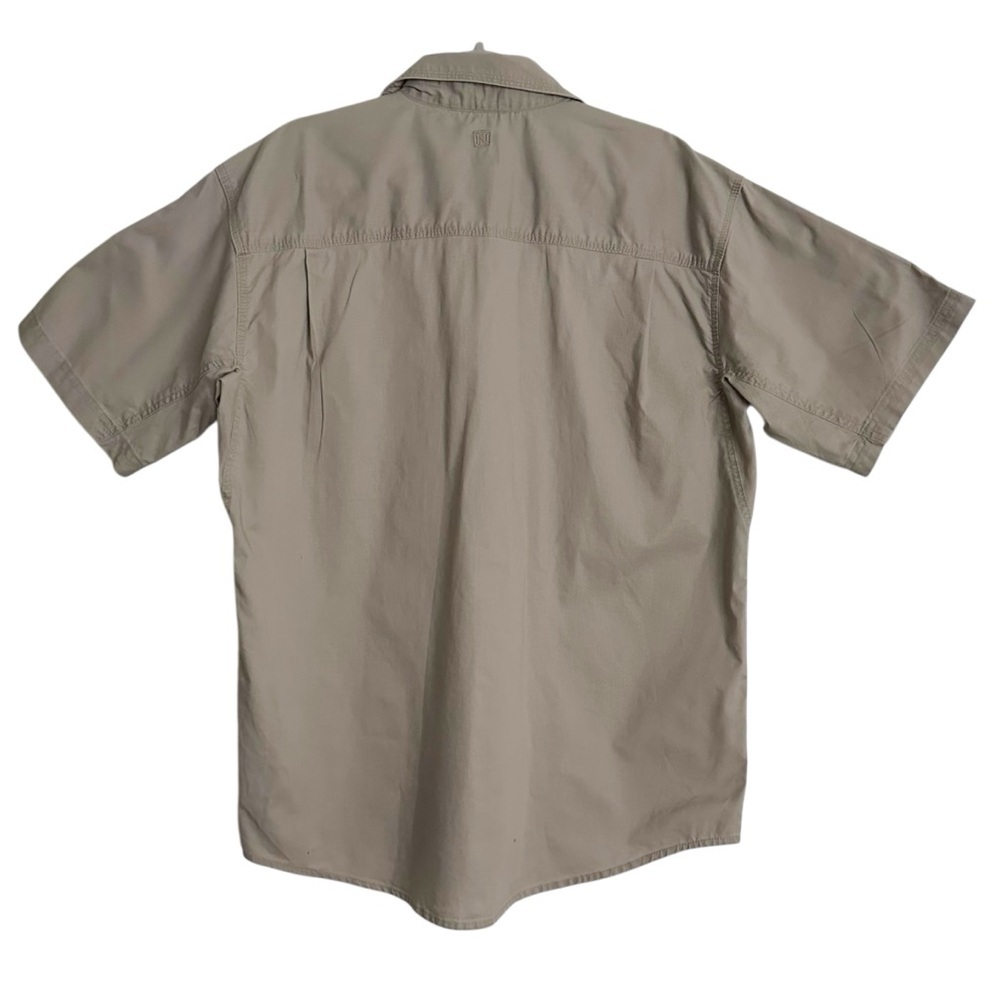 NOBLE Outfitters Men’s Short Sleeve Utility Work‎ Shirt 100% Cotton Khaki Large - Picture 3 of 11